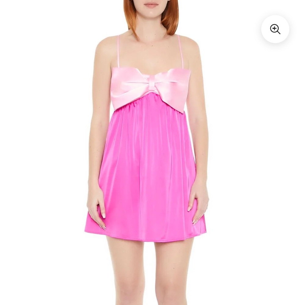 Forever 21 Color Block Mini Bow Dress
